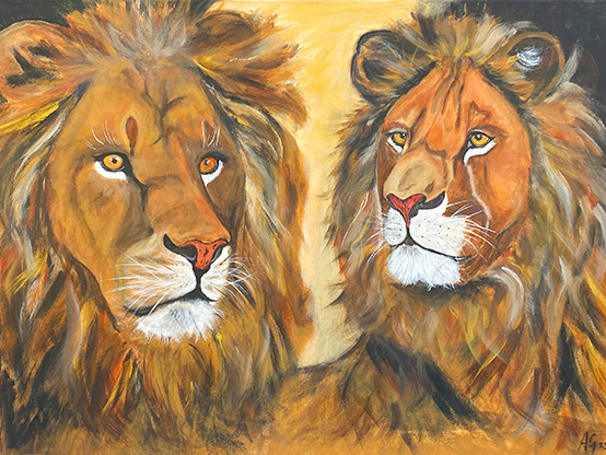 Löwen Malerei